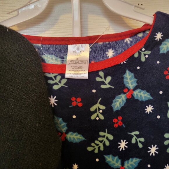 Three Peice Tahari Santa & Elves Sweater Sz 4T & Modern Kids Pajama Set Sz 3T - Picture 2 of 5